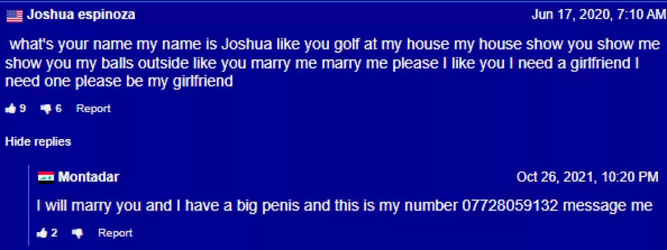 bro put his phone number by zeggboy