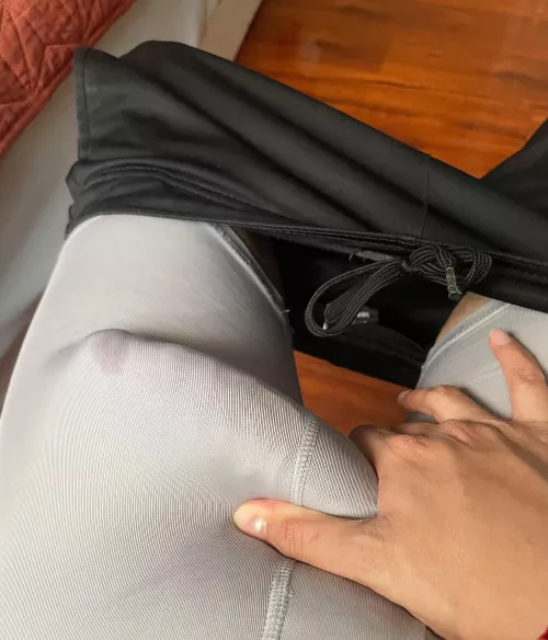 Bulge, leaking of pre cum 😈 by Apprehensive_Win2428