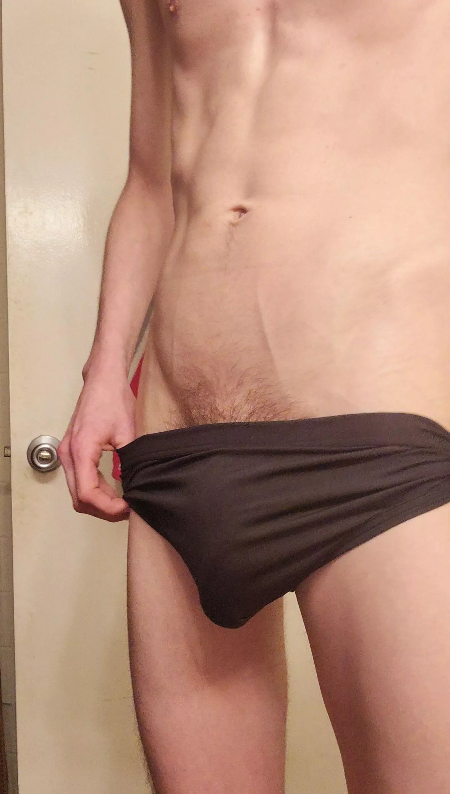 bulging in my black briefs this morning 😜 posted by dda212