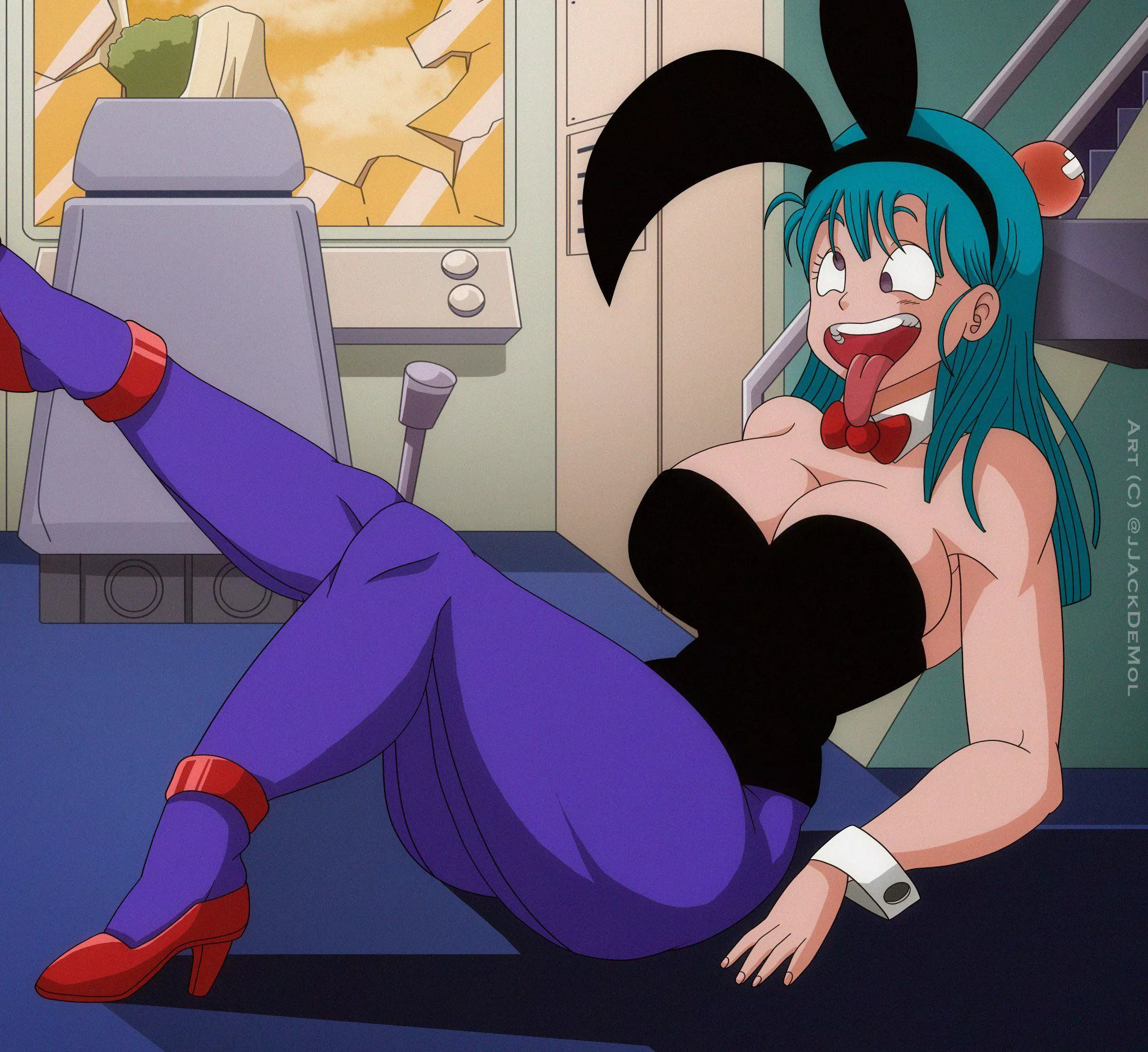 Bunny Bulma by BlindStash on Twitter posted by Kakarot-Milos