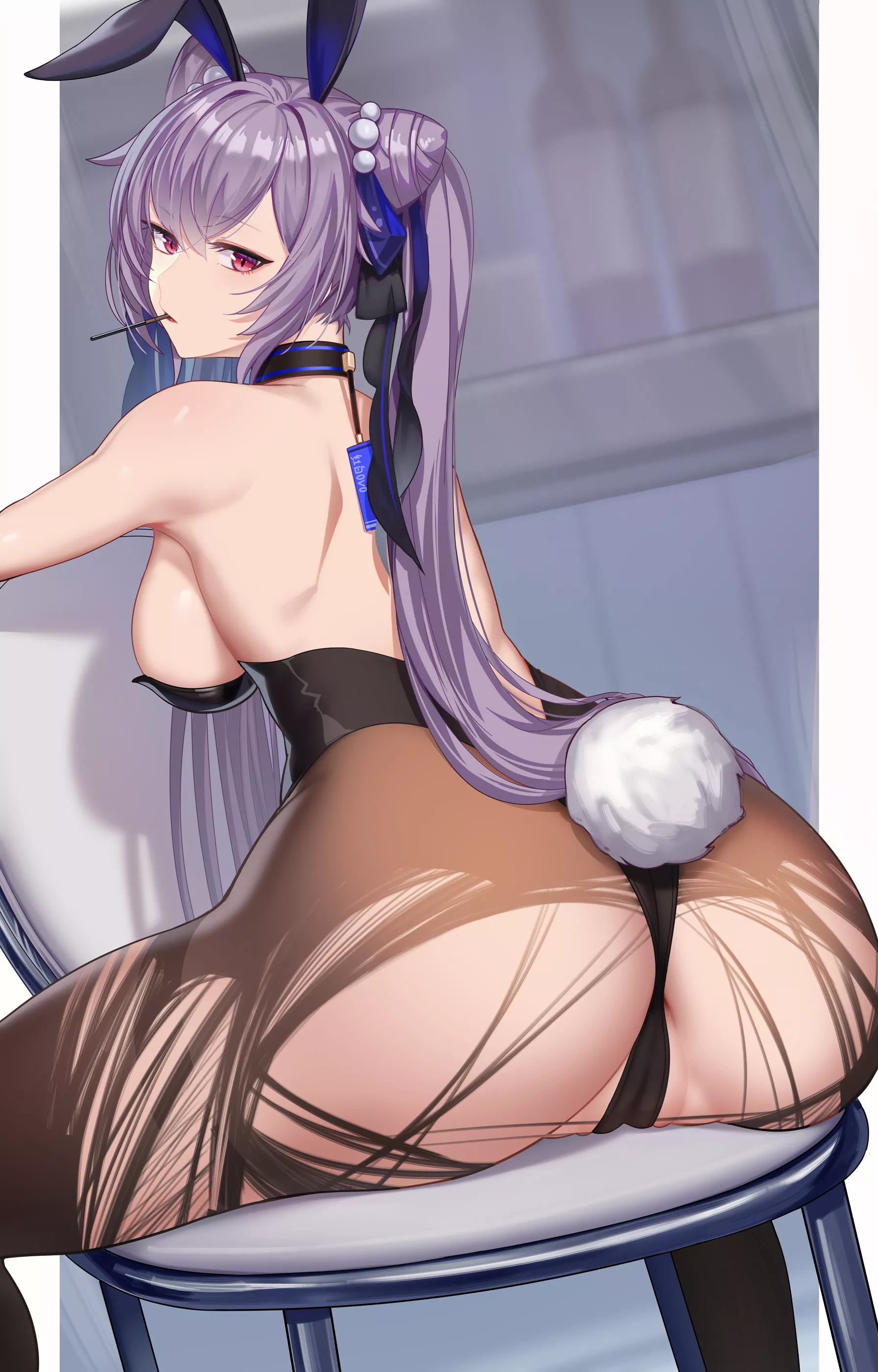 Bunny Girl Keqing Torn Pantyhose Booty (Hong Bai ) [Genshin Impact] posted by sequence_string