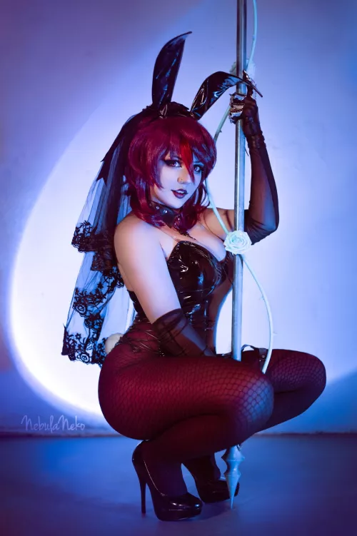Bunny suit Rosaria cosplay by NebulaNeko by NebulaNeko