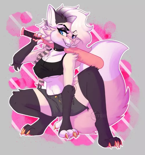 Burn baby, burn! Some art of my secondary fursona >:3 by Arctinii