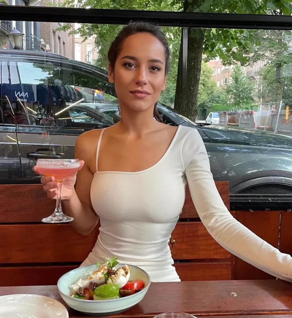 busty beauty in a tight white dress by melbfunx