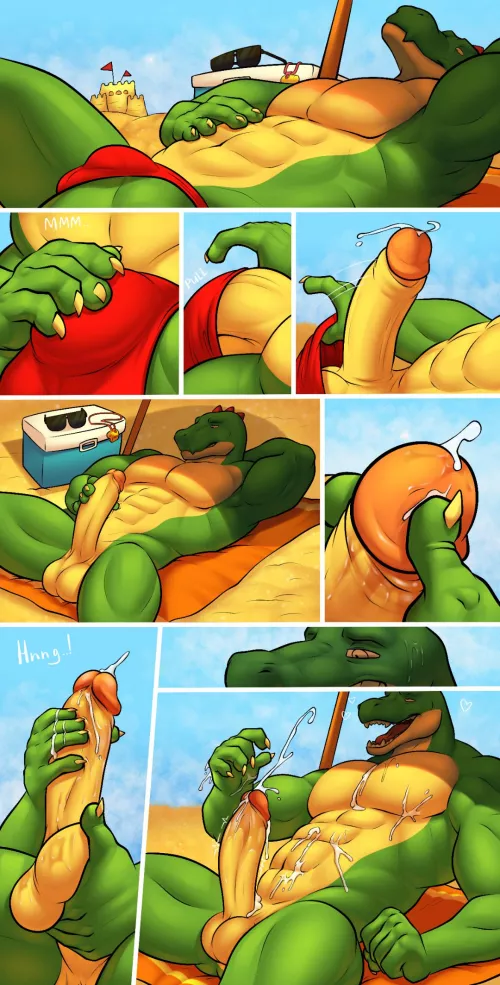 Buzz having a well deserved break at the beach~ ( Commission for me by BanalDoost on Twitter) by FurLucas2000