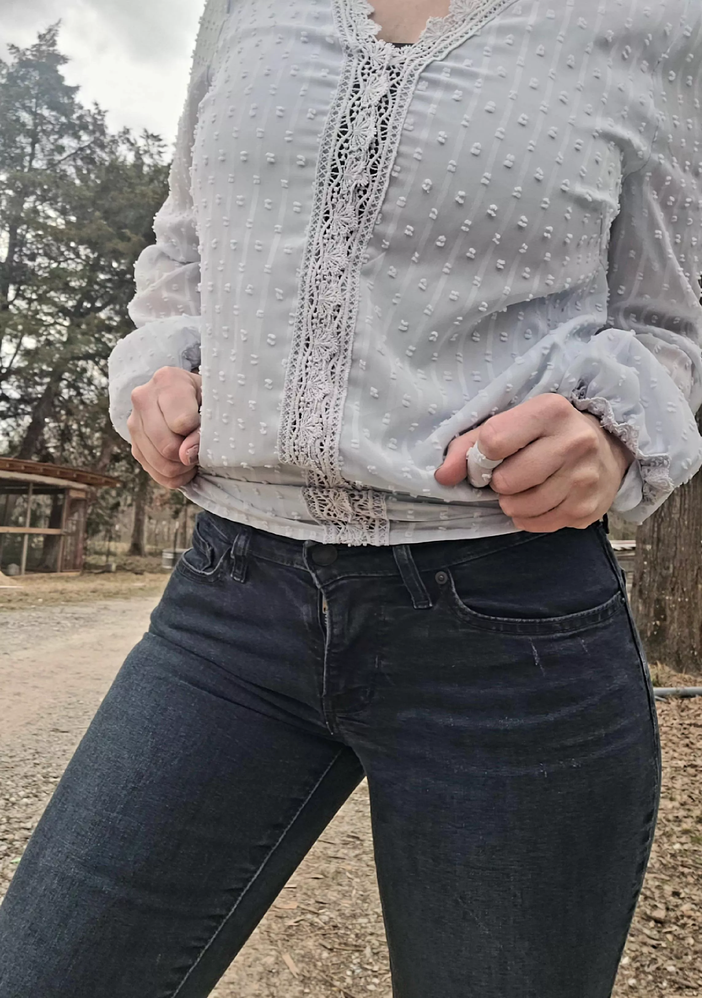 By request- Here is the front of my dark wash Levi's 😈😝 What do we think? 😘 posted by Dahlialove03