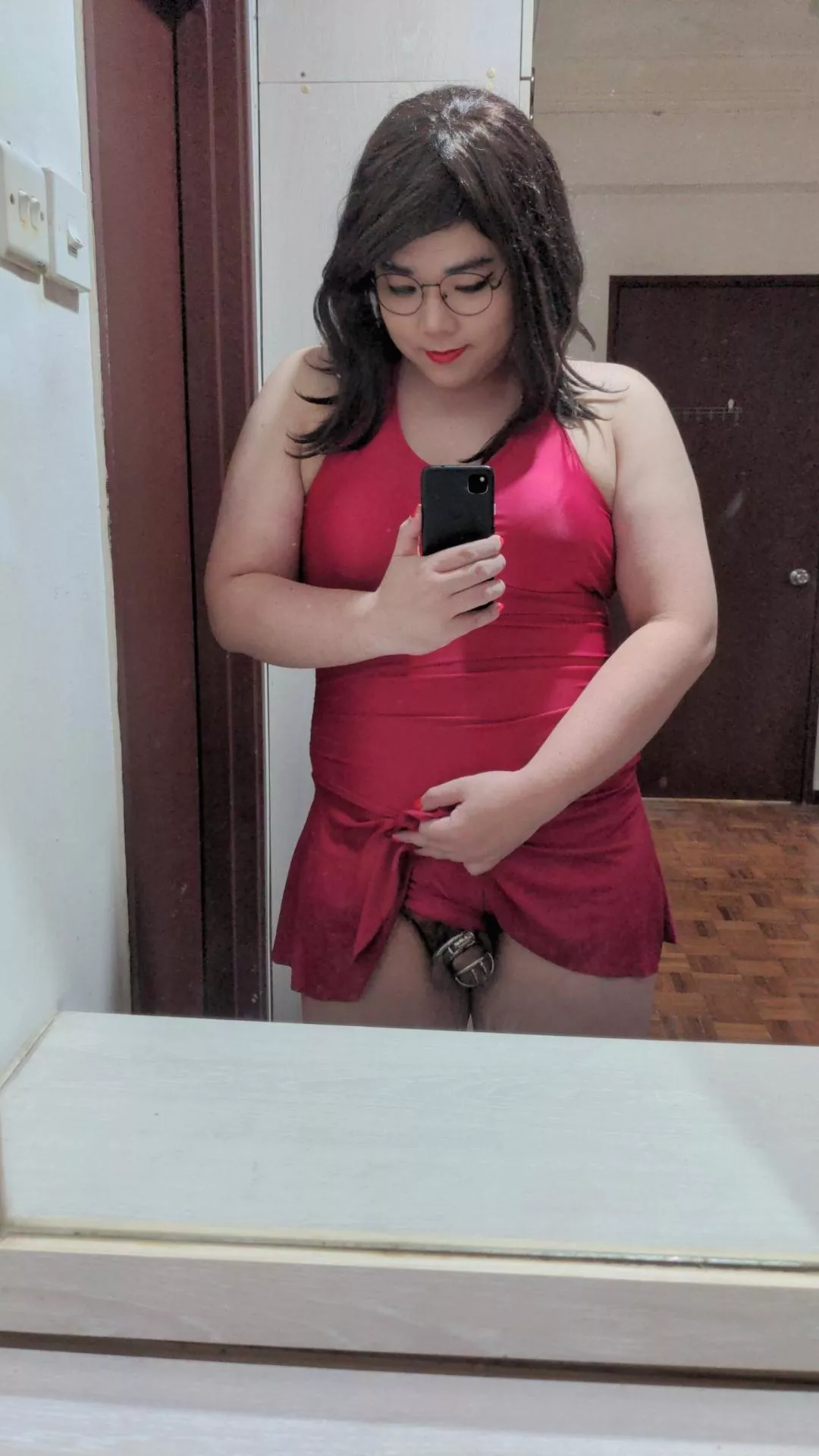 Cage good in controlling hard on while in swimsuit. posted by rachelle1990