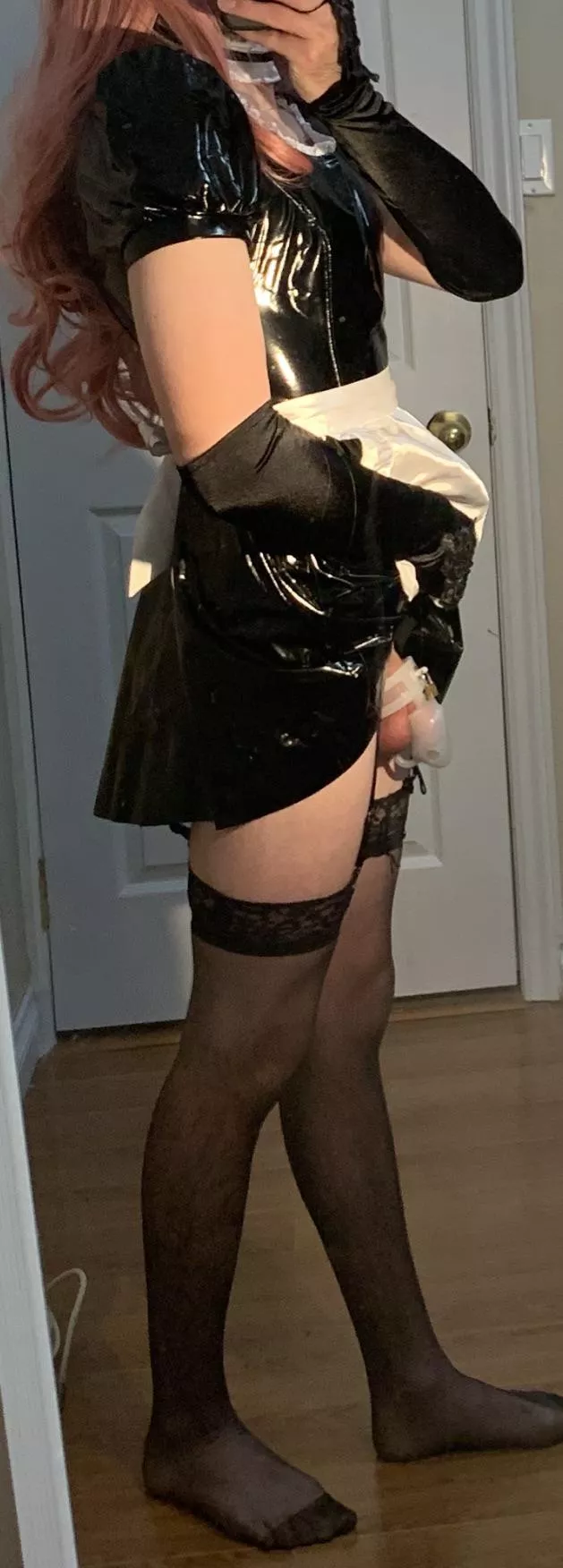 Caged and plugged 😊 posted by Bi_CD_23