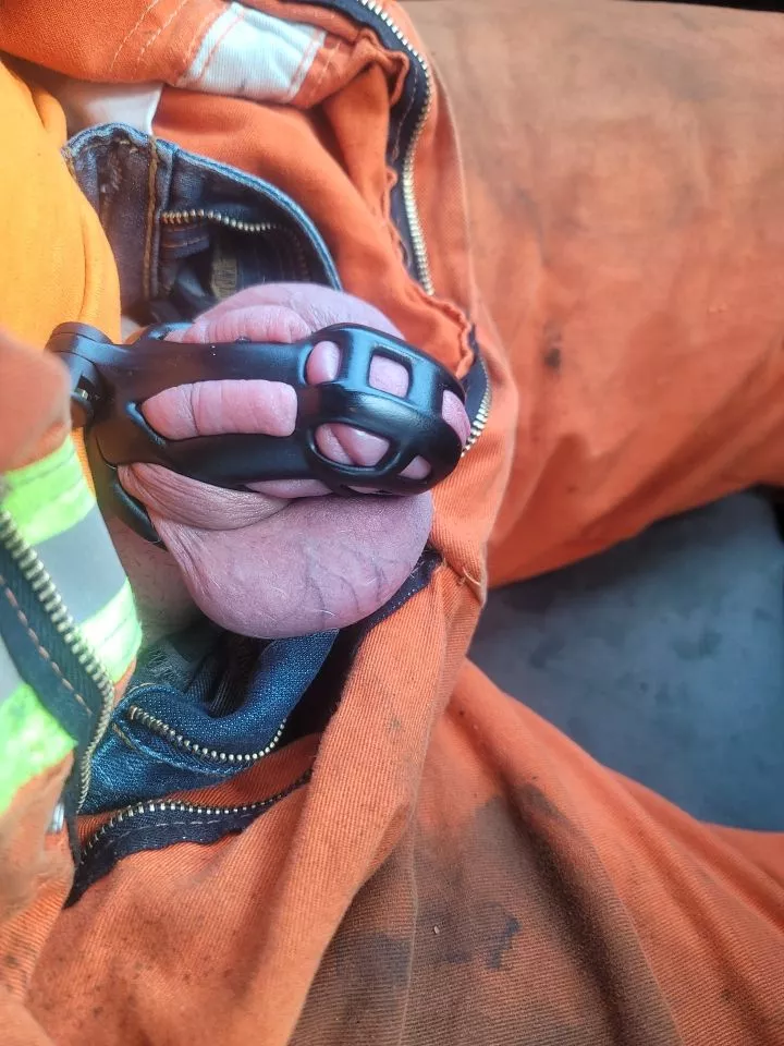 Caged cock + Horny + Working 😈 posted by passionate_rod