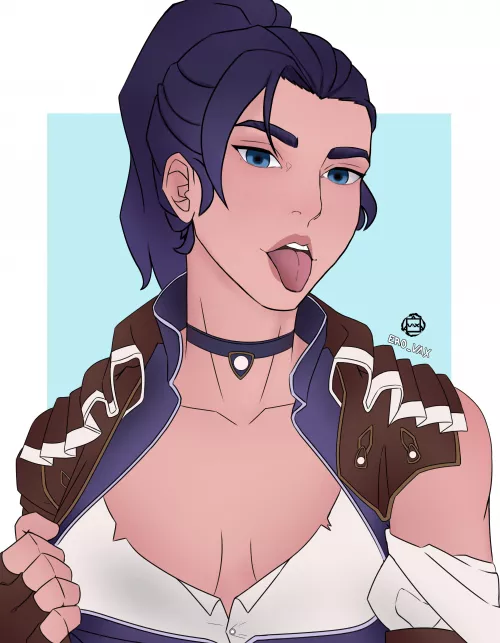 Caitlyn being a tease(ero_vax)[league of legends] by NACHOCHEEZpuffs