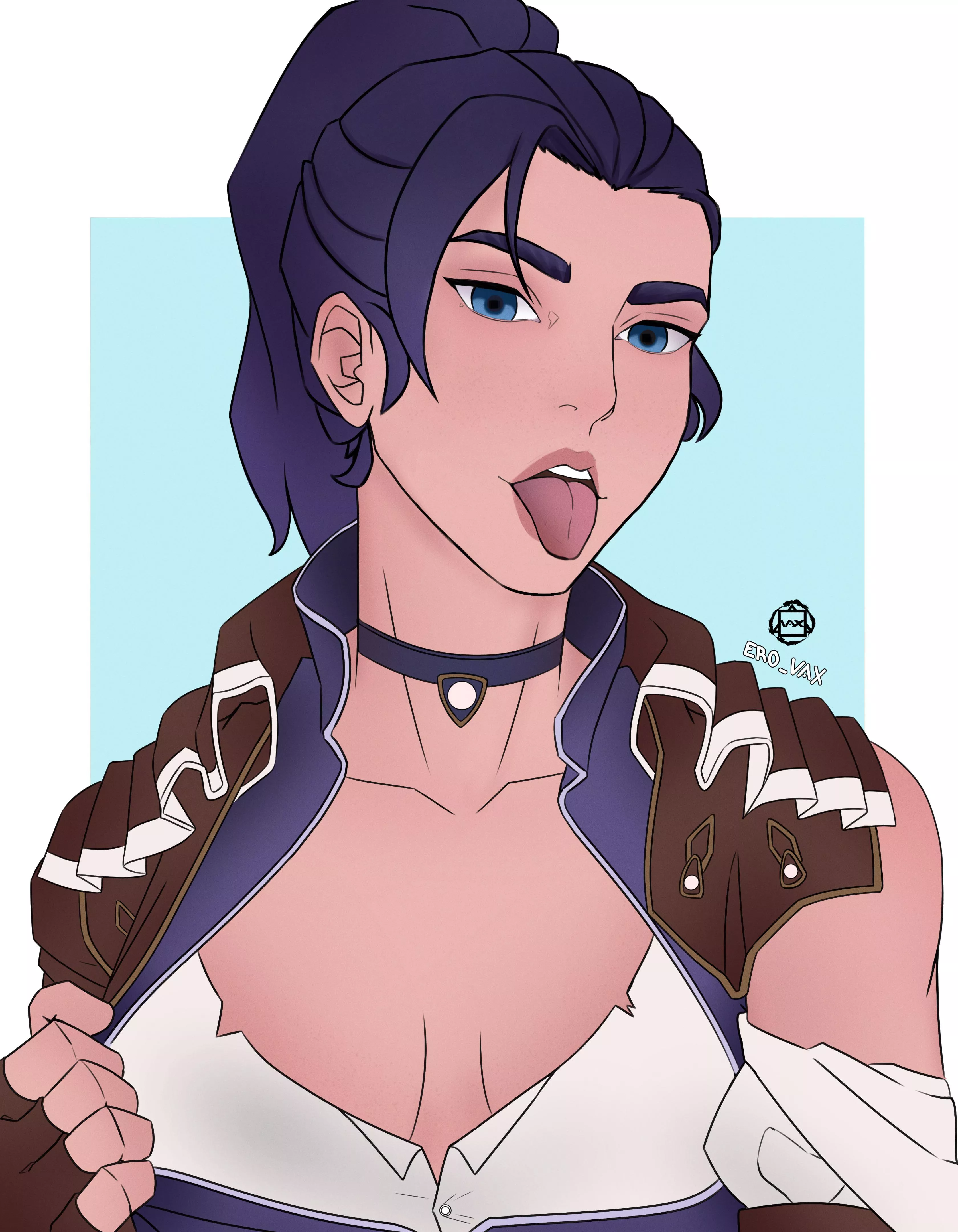 Caitlyn being a tease(ero_vax)[league of legends] posted by NACHOCHEEZpuffs