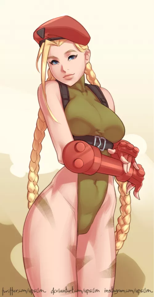 Cammy Checking Her Arm Guards (Upsi1on) [Street Fighter] by sequence_string