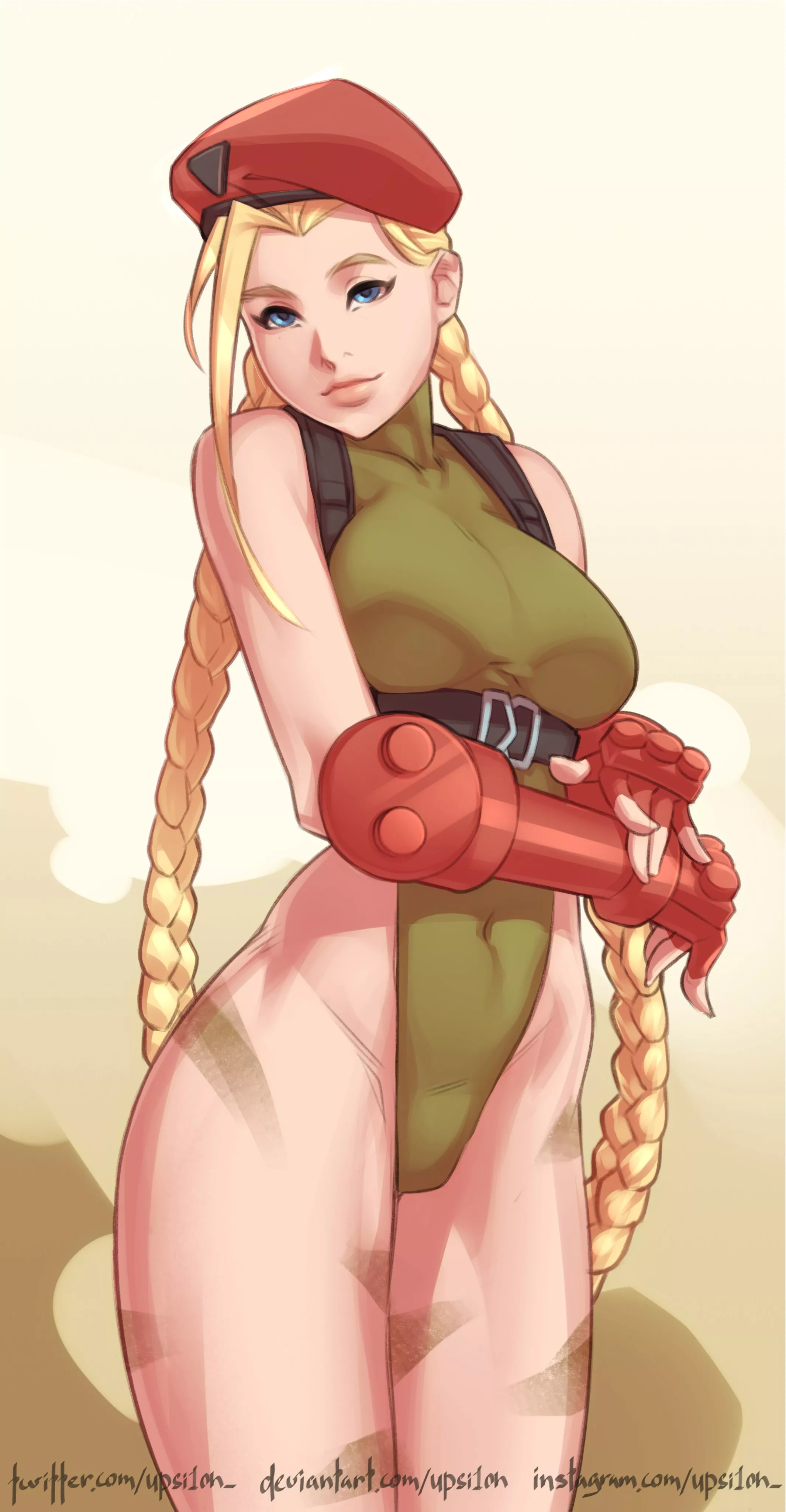 Cammy Checking Her Arm Guards (Upsi1on) [Street Fighter] posted by sequence_string