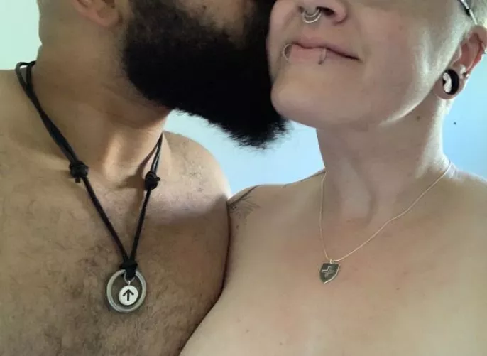 Can I see your day collars? This is a photo of my puppy wearing the day collar I made for him and my paired “female dominant” necklace. by IntrepidFlight6136