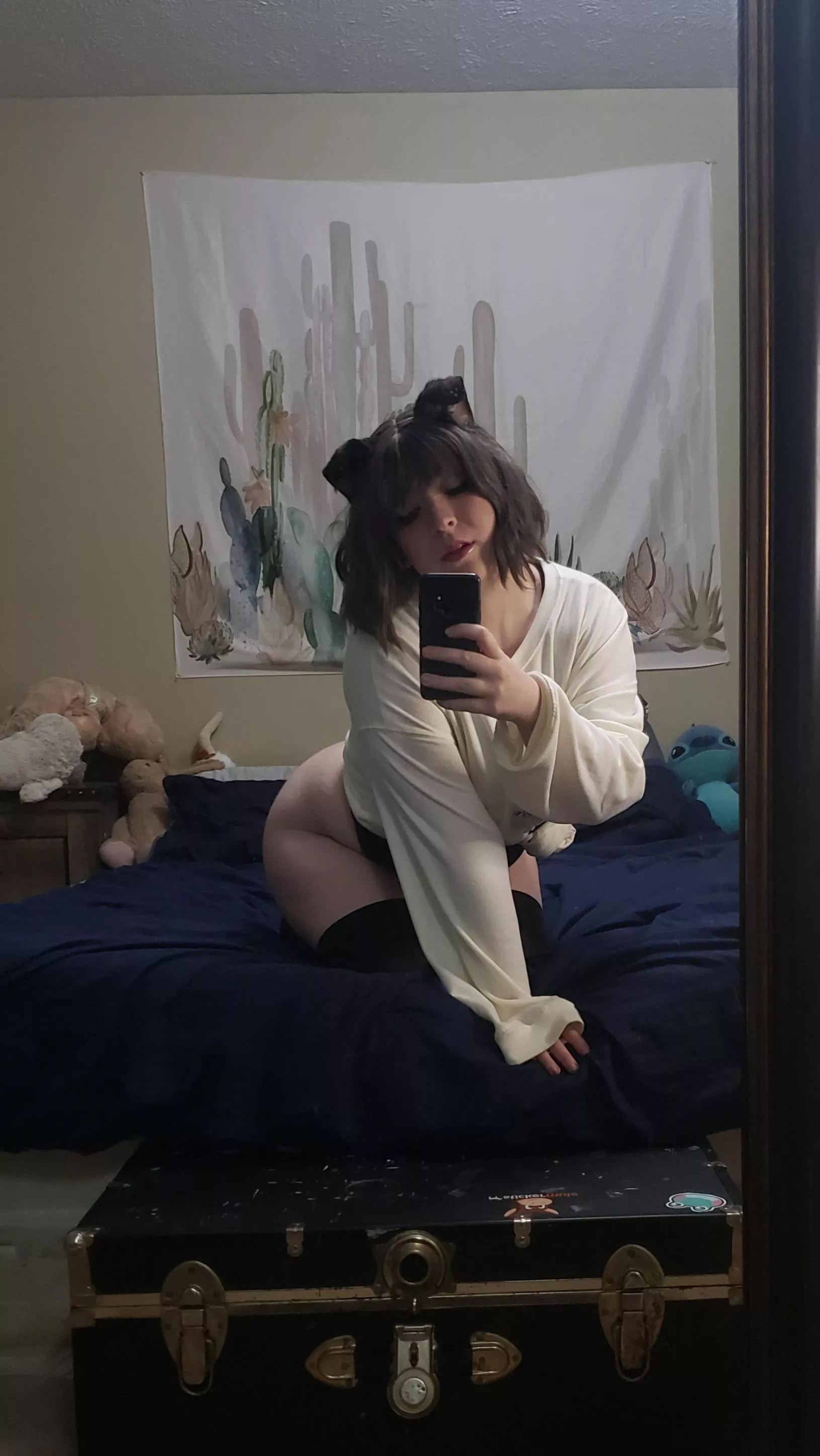 Can I sleep in the big bed with you tonight, master? posted by NakeyPossum