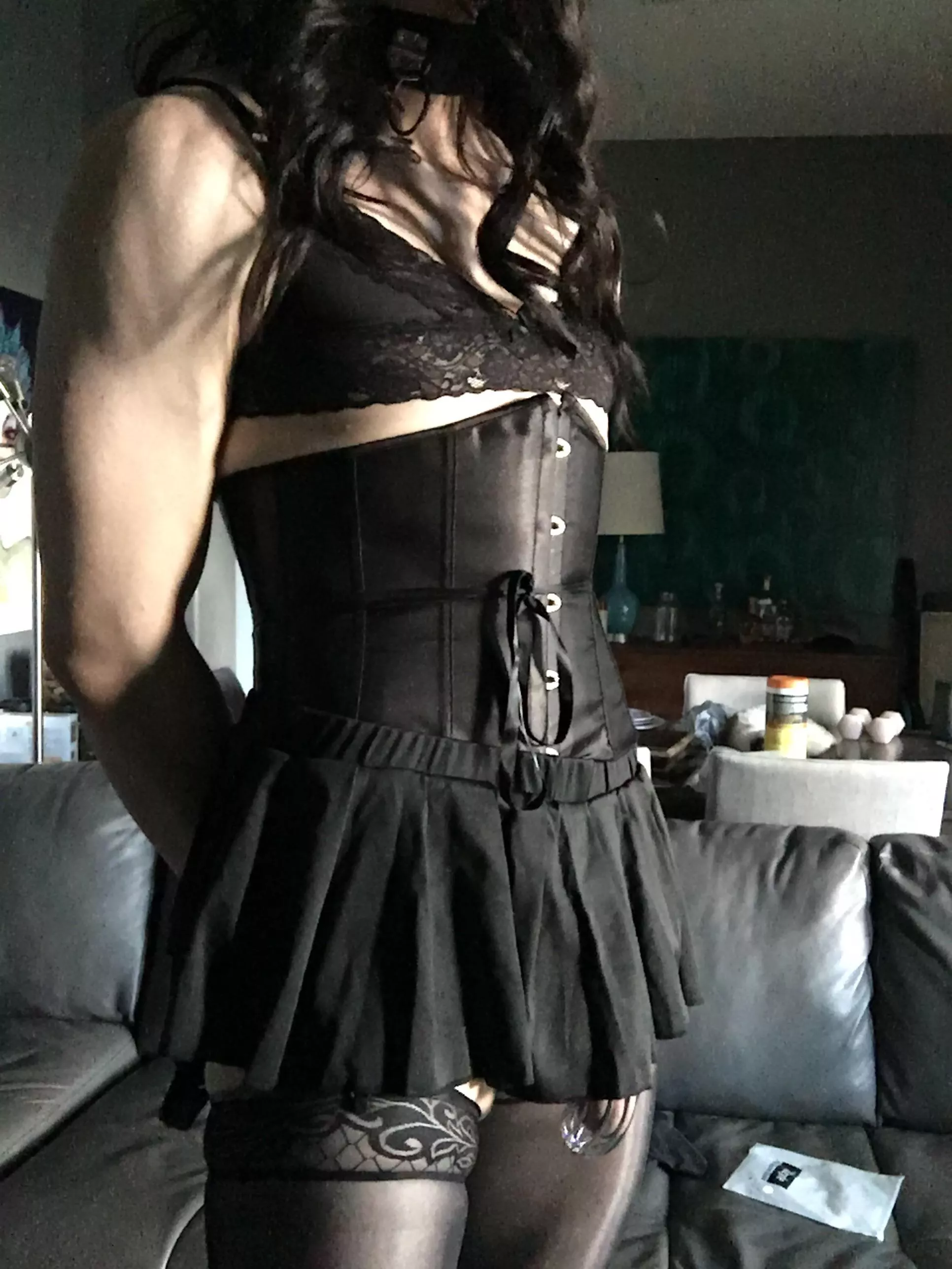 Can you see my caged clit poking out from under this tiny skirt? posted by saraPaleAndTall