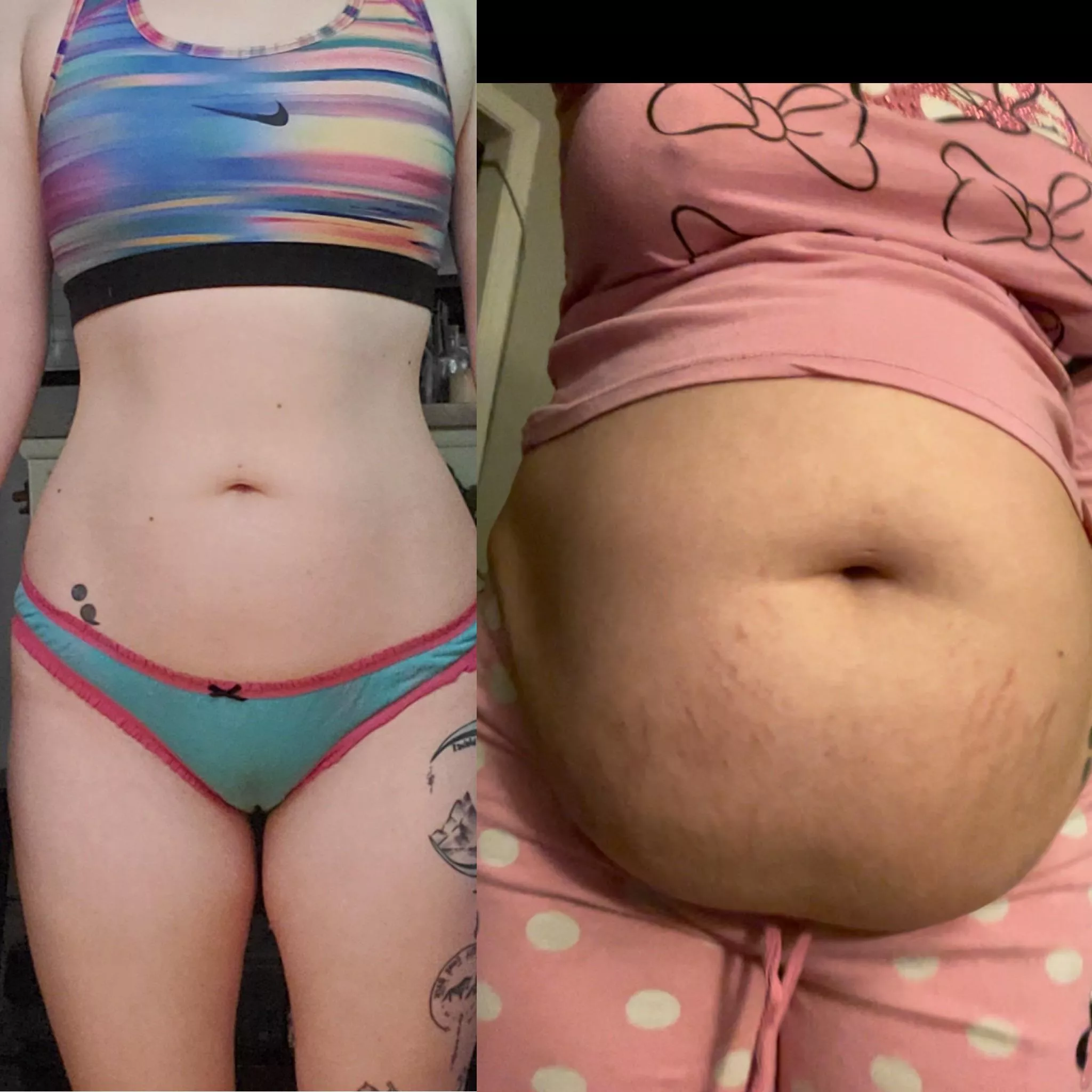 Can you tell how heavy my belly has gotten? posted by Flow3rKitt3n