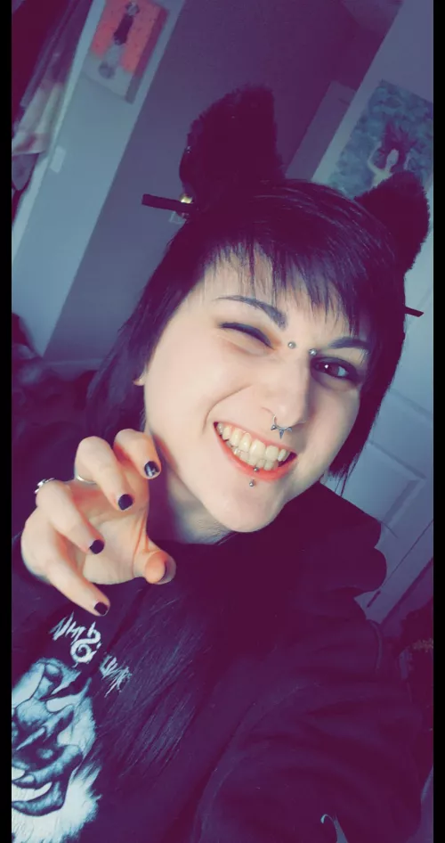 can't leave the house without my ears 🖤 by punkpebble124