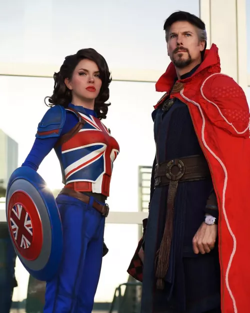 Captain Carter & Doctor Strange by ArmoredHeartCosplay & Cumbermatch by Supercosplaylover
