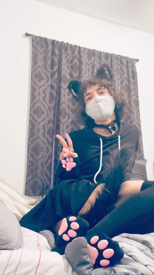 Cat boy in bed 🐱✨ by Vinylowo