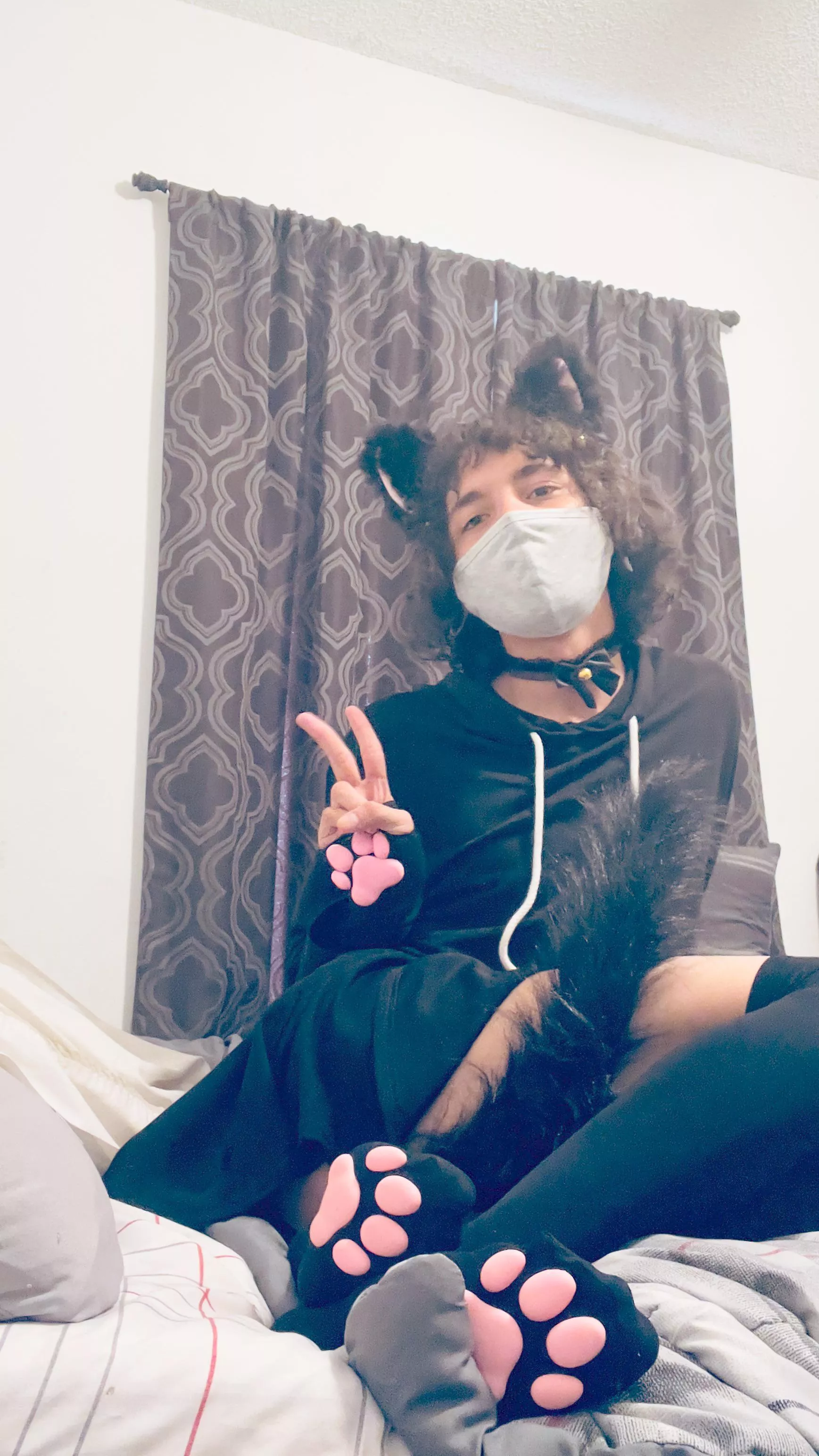 Cat boy in bed 🐱✨ posted by Vinylowo