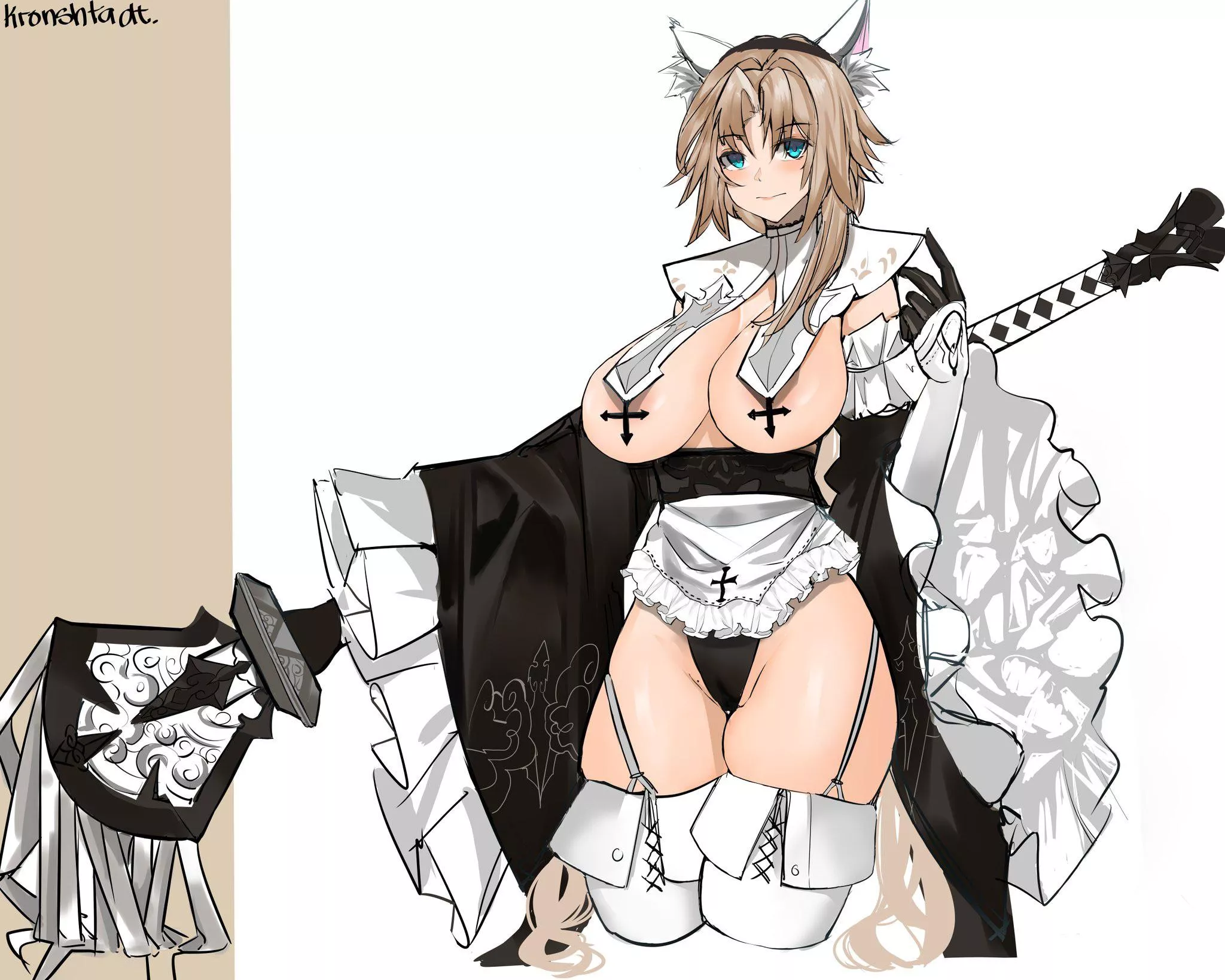 Cat Nun Kronshtadt On Her Knees posted by SecretMystogan