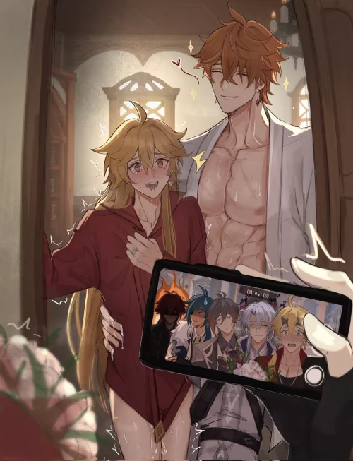 Caught (haze aka @ha___ze)[Genshin Impact] by SilentlyRosy