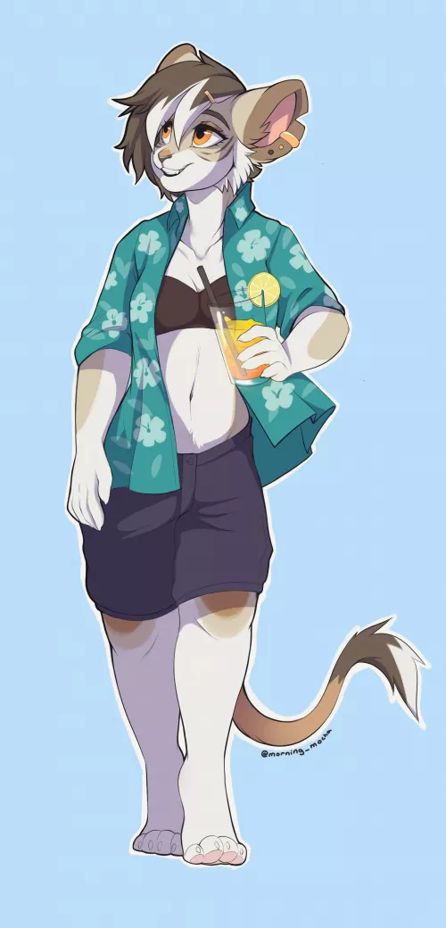 Cell shade commission for @lionsewer (art by me @morning_mocha) by morning_mocha