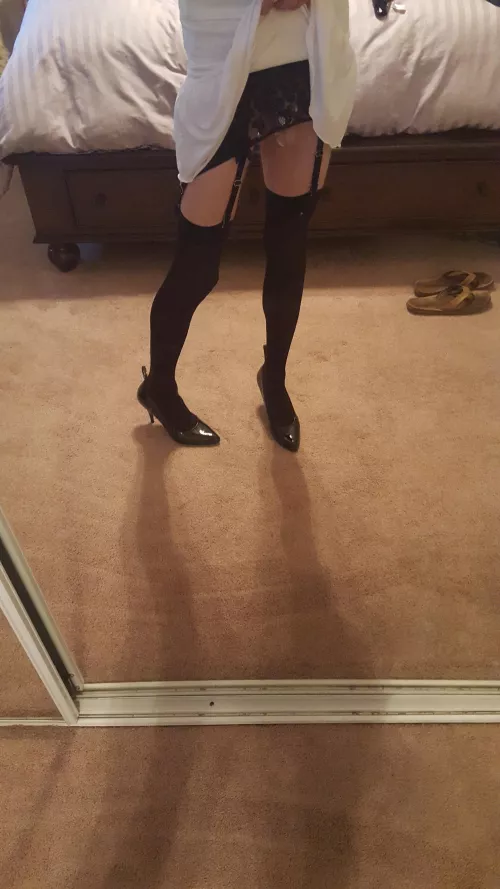 chastity and heels. they hurt so good. a constant reminder of my place as a sissy by readytoplaynsd