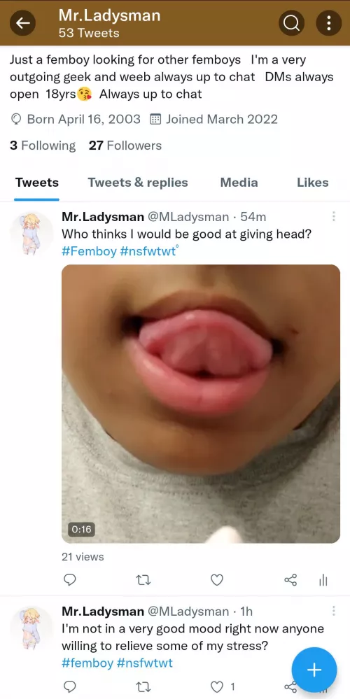 check out my new post on Twitter and DMS are always open😏 by mrladysman23