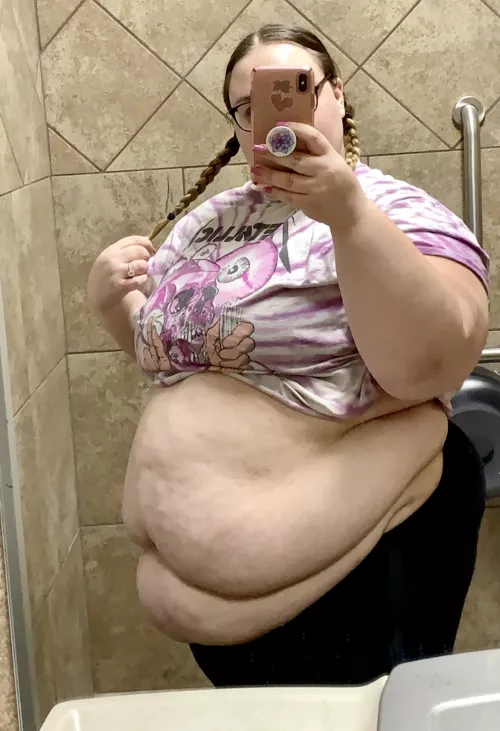 cheeky belly pic 😛 I love showing off by Blondebaebe