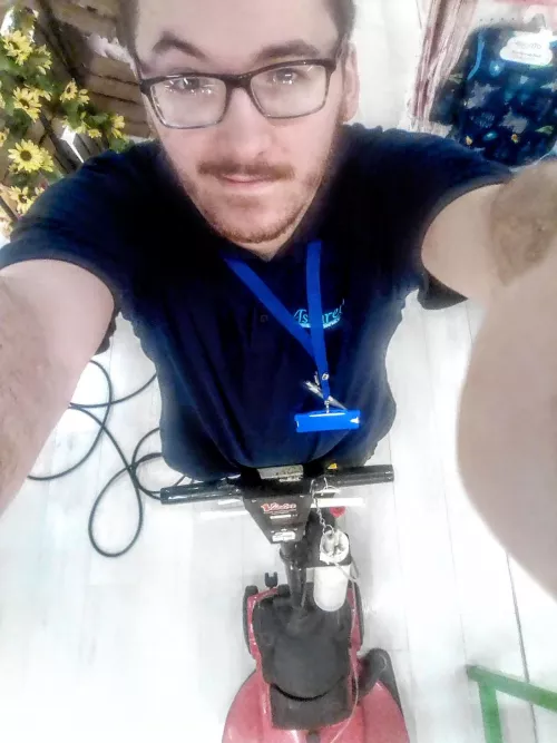 cheeky work selfie 😂 I buff floors! but not in the buff 😝 by Natureboy499