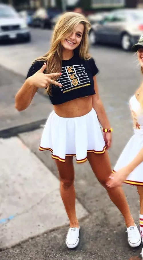 Cheerleader underboob by LayDownYourBurdens