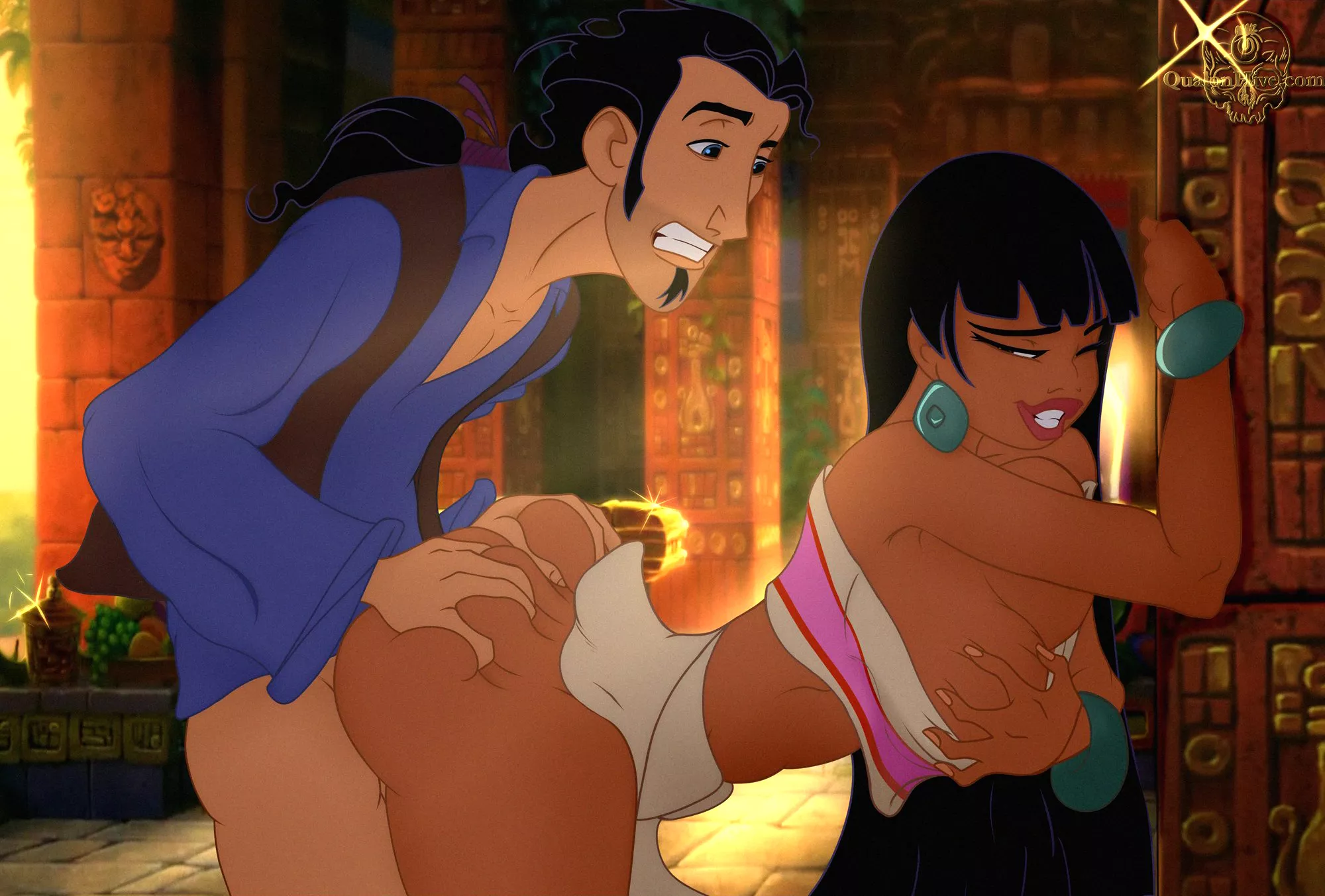 Chel fucked (QualonDraw) [Road to El Dorado] posted by ObserveAndHerve