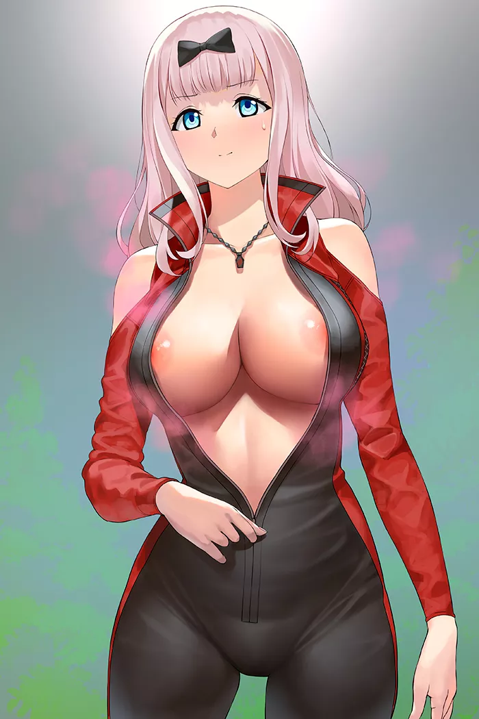 Chika Unzipping Her Suit (A1) [Kaguya-sama: Love Is War] posted by sequence_string