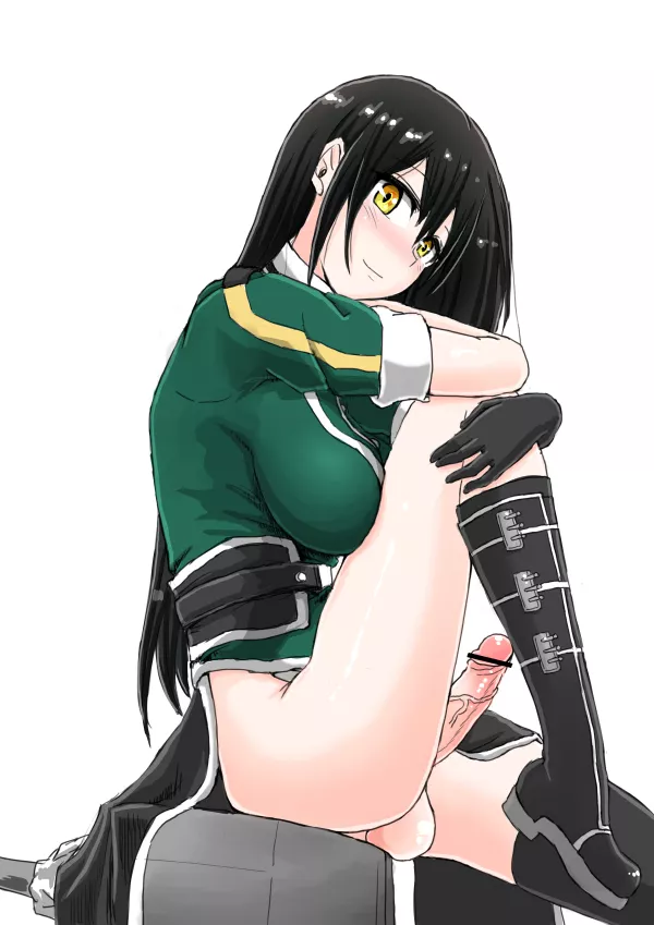 Chikuma Bottomless Look Over (Futaba Yodoyume) [Kantai Collection] posted by sequence_string