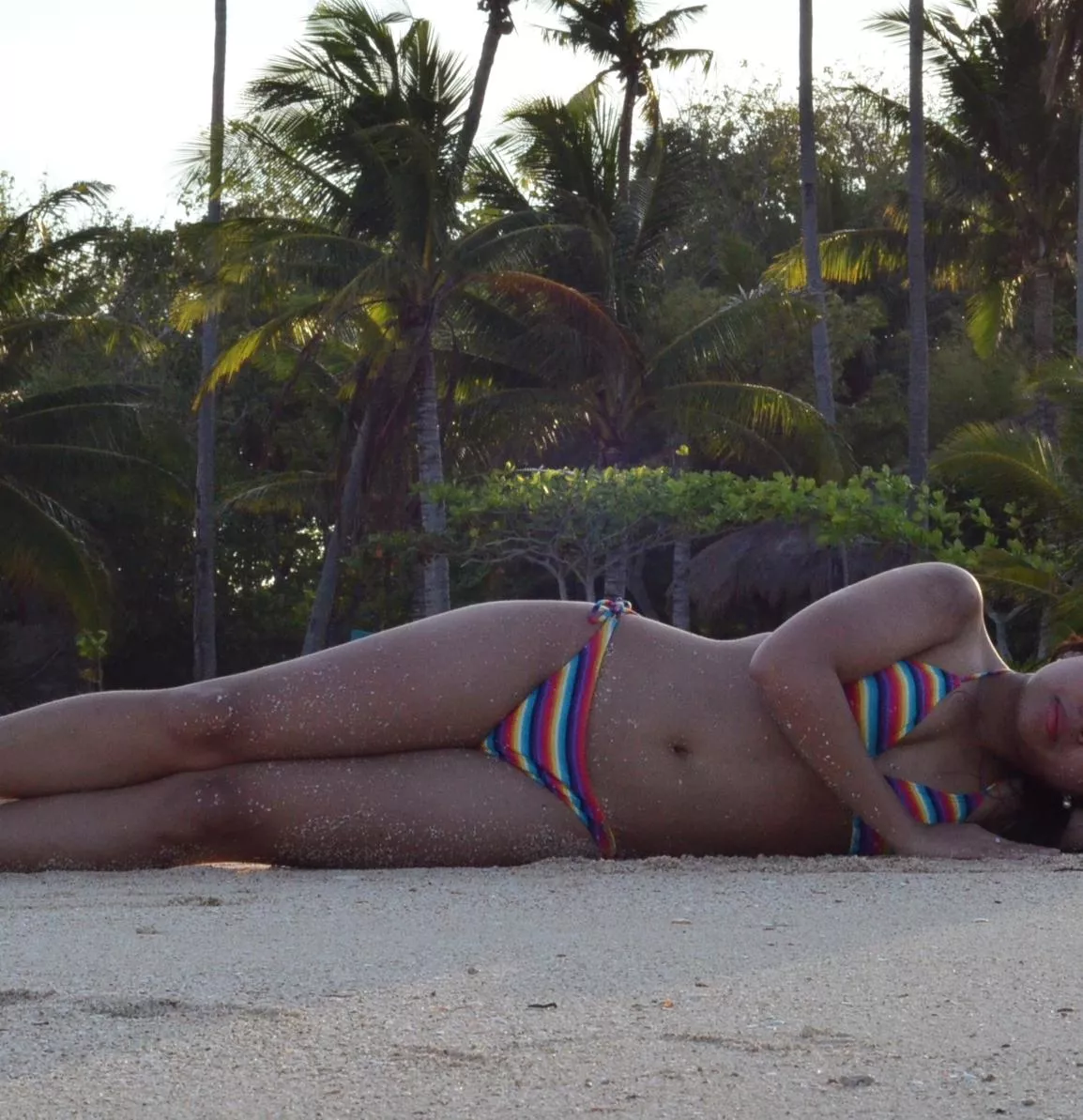 Chilling at the beach. 🤭😊 posted by laurensummer03