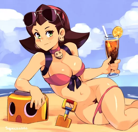 Chilling at the beach by Henthigh_Senpai
