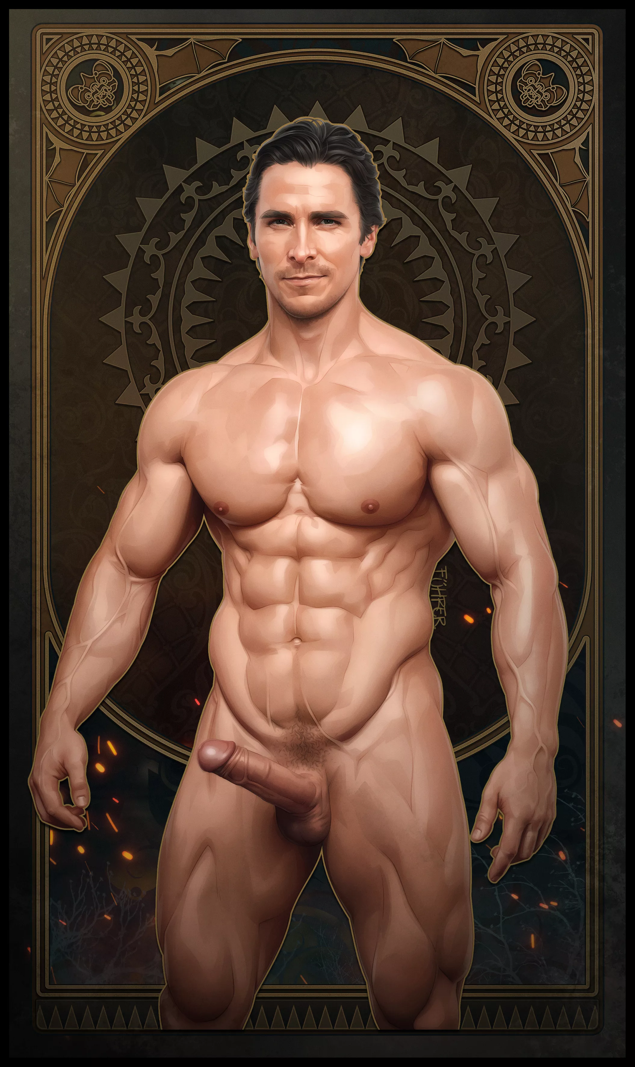 Christian Bale by FDoodles posted by AliceTheMagicQueen