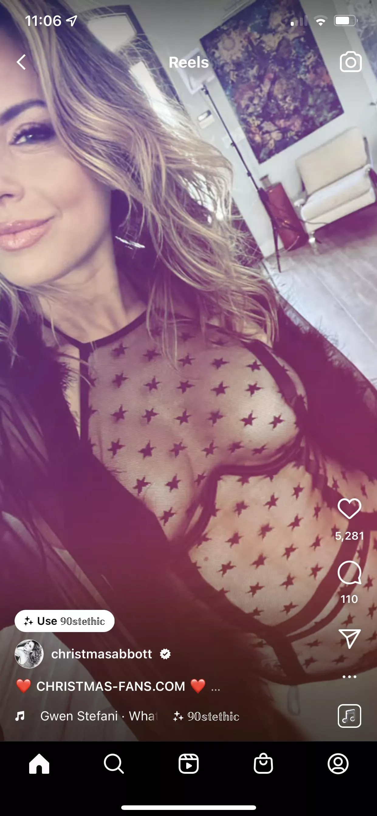 Christmas Abbott nip slip on instagram posted by Willingness_Forsaken