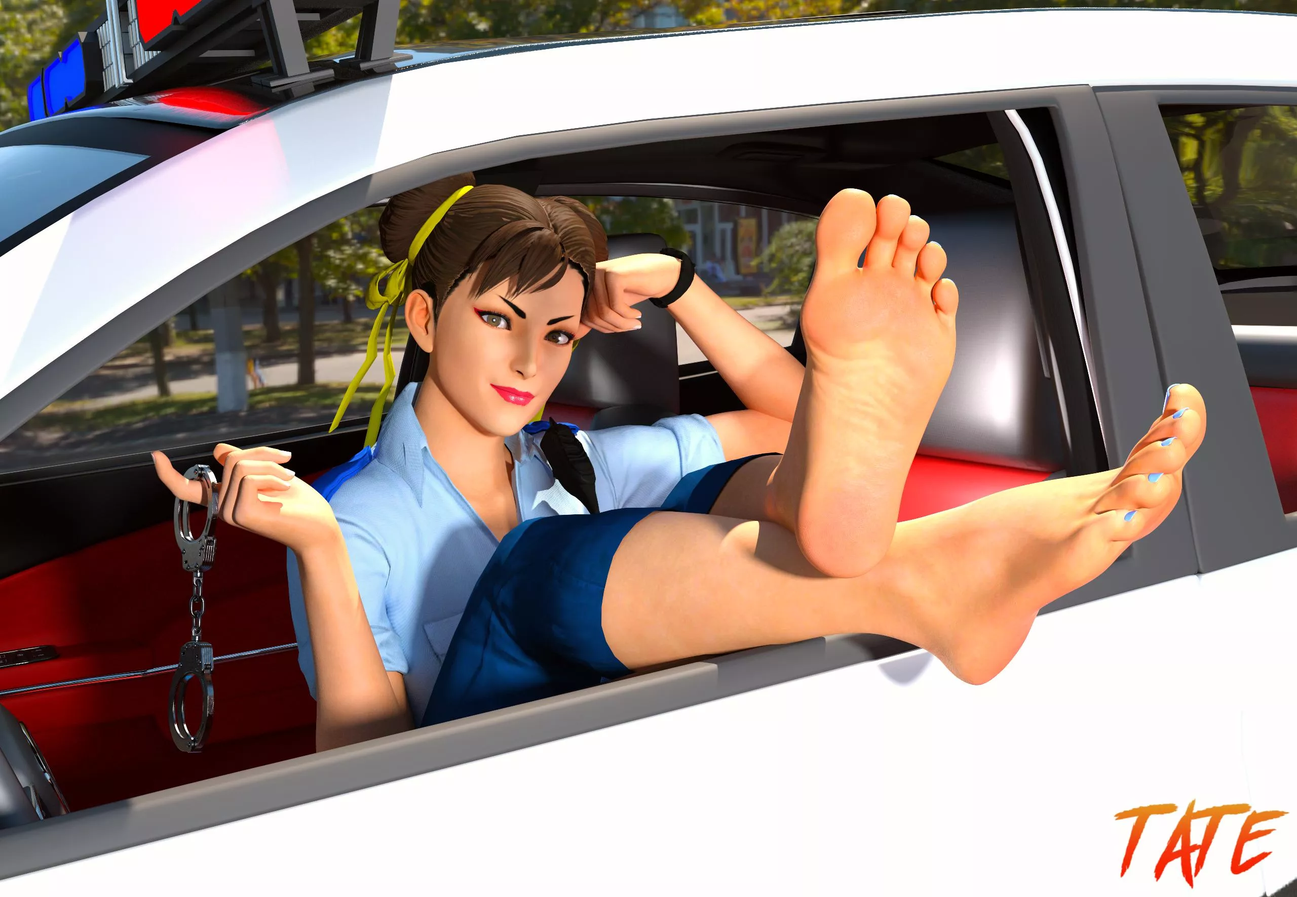 Chun-Li Pulls You Over (Tate) [Street Fighter] posted by Lachryma_ud