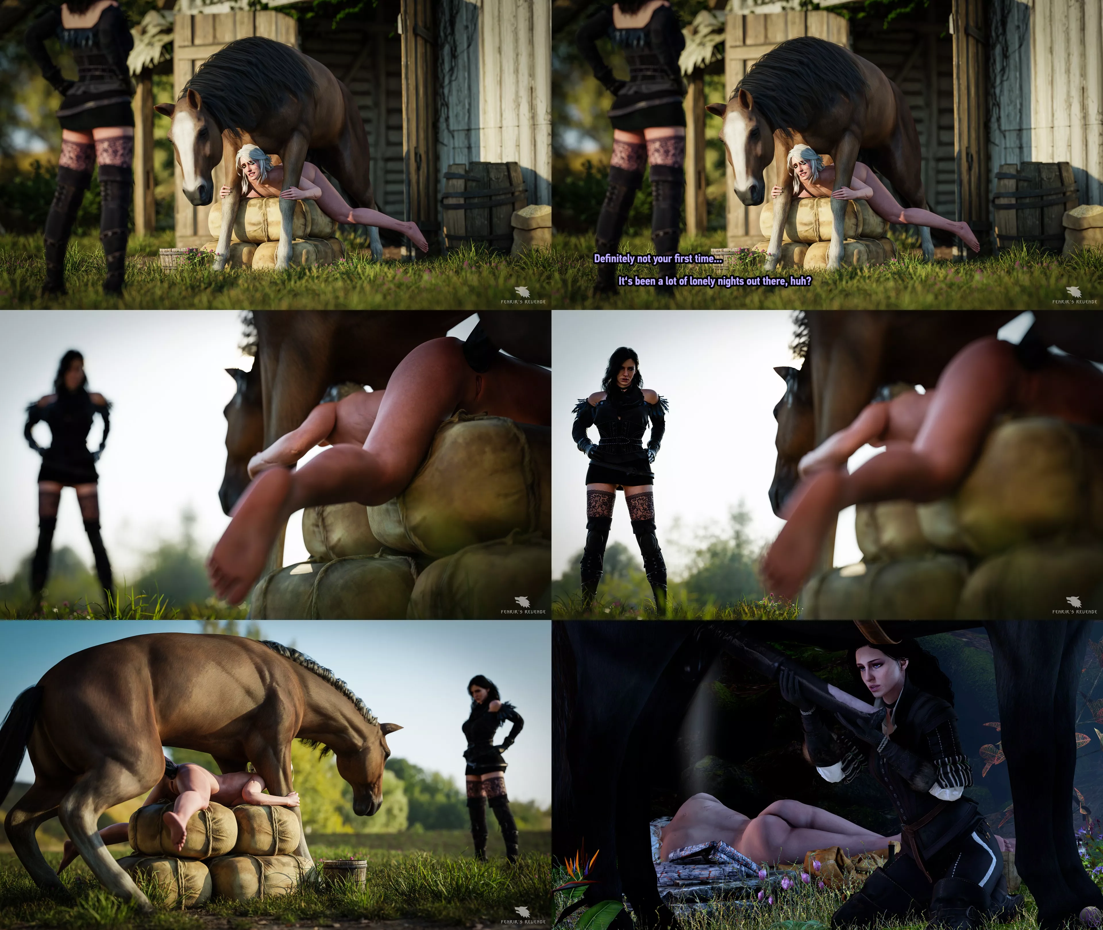 Ciri playing with her horse (FenrirsRevenge9) [The Witcher] posted by SrReptiloide