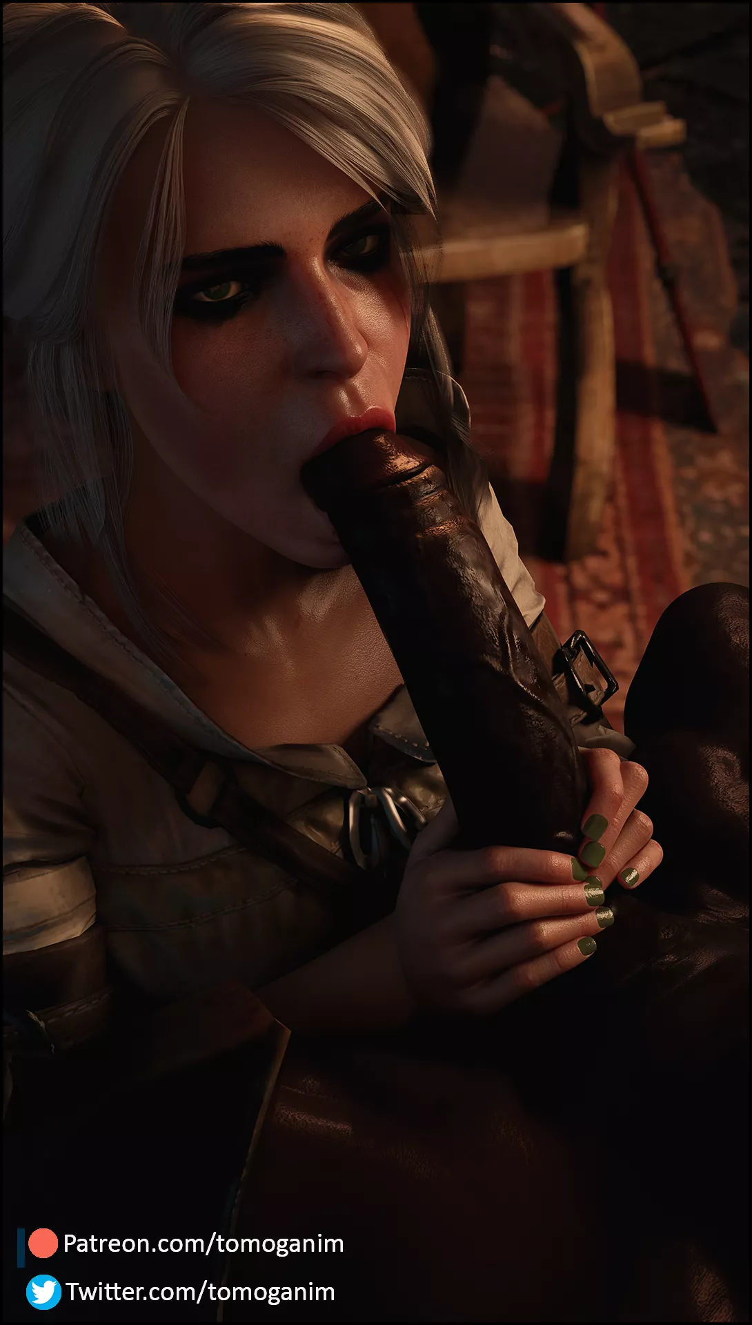Ciri sucking the tip (Tomoganim) posted by Kuro-Oji