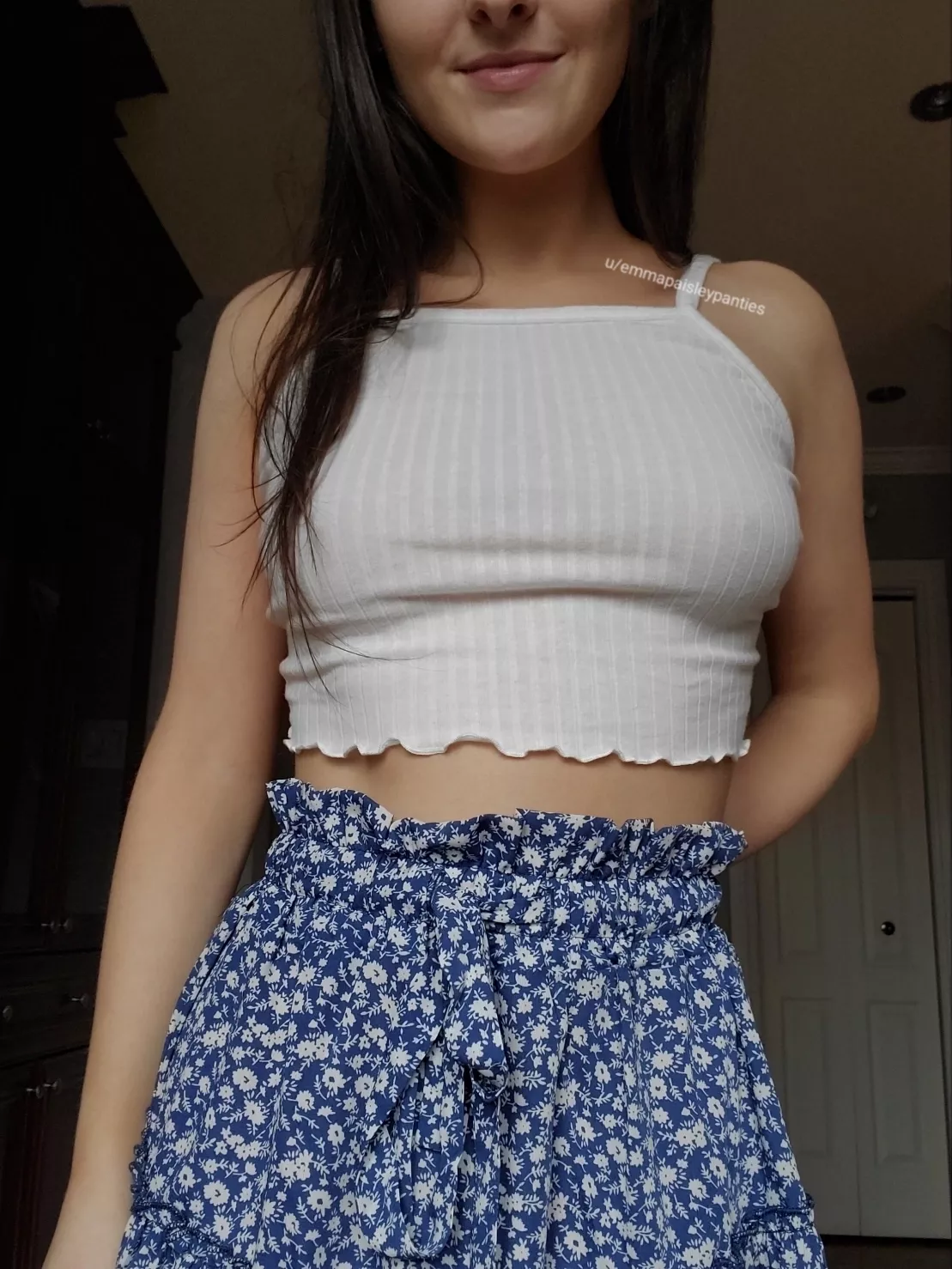 Classic white croptop posted by emmapaisleypanties