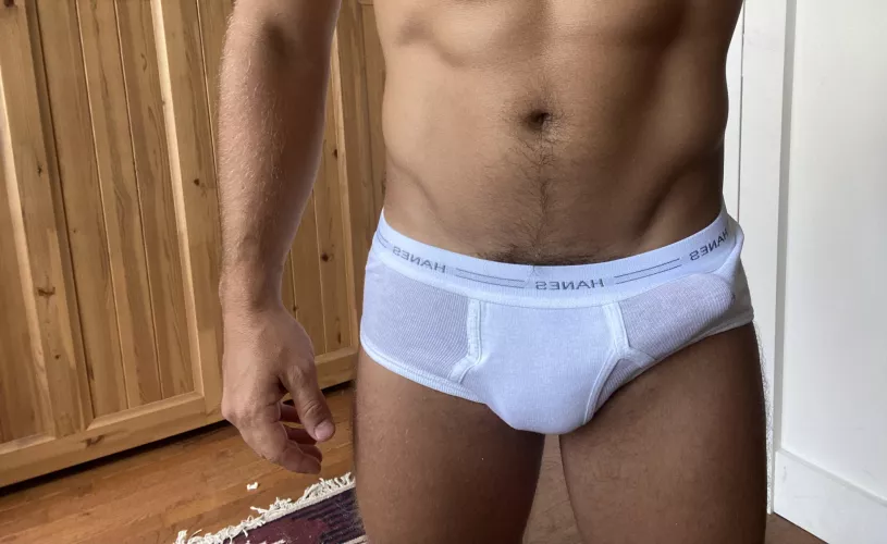 Classic white Hanes boner bulge by killmoonlight