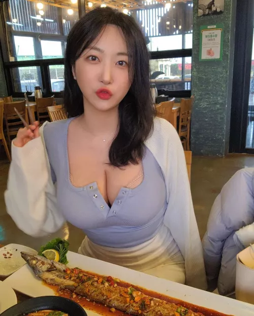 Cleavage and bra peek by Majestic_Painter8660