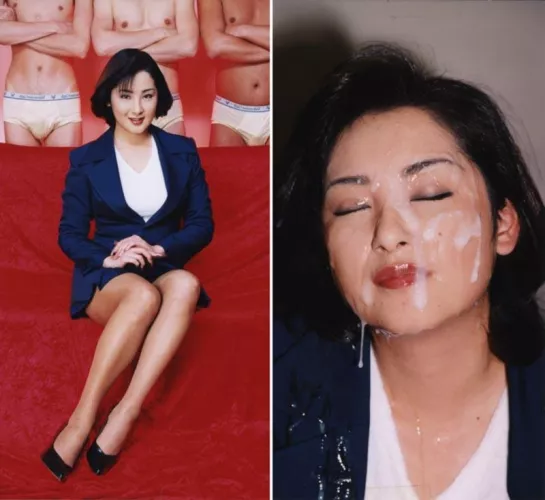 Clothed secretary Yui Tokui bukkake by Firm-Row456