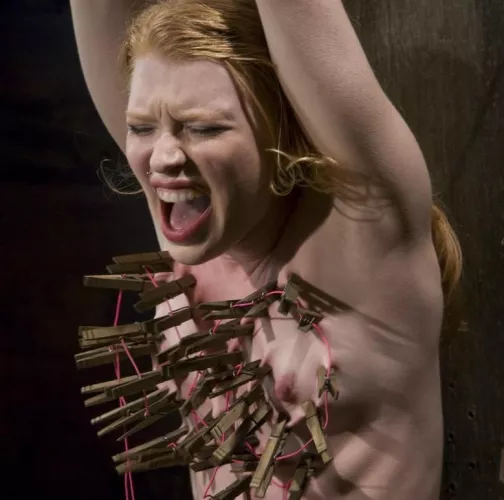 Clothes pins are fun by CruelDominantMale