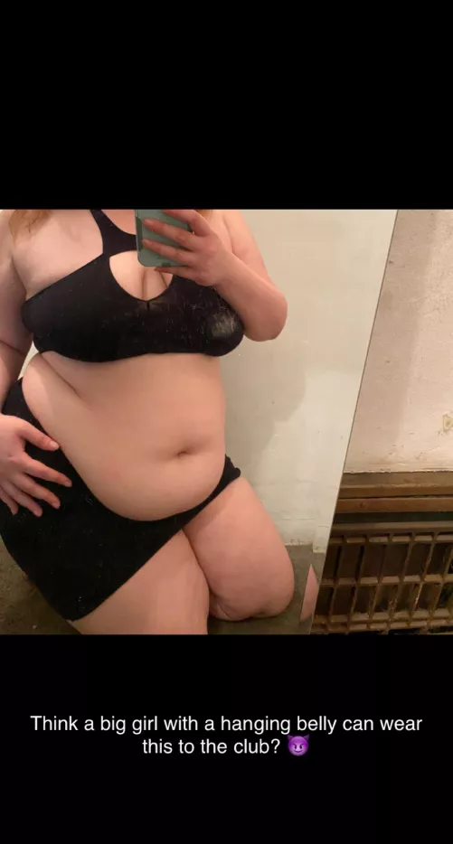 Club outfit for a big bellied girl 😈 by beccasbelly