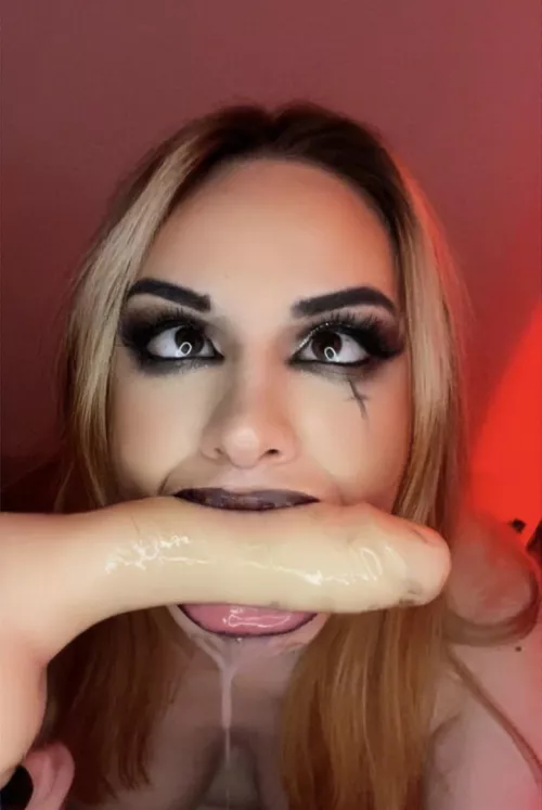 cock obsessed goth bimbo by bimbomeplease